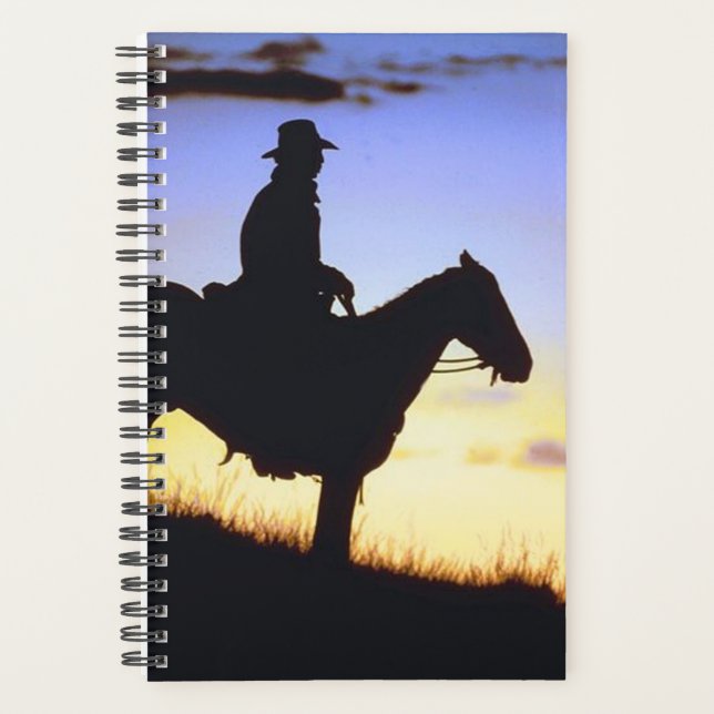 Cheval Photo Equine Western Cowboy Sunset Silhouet (Devant)