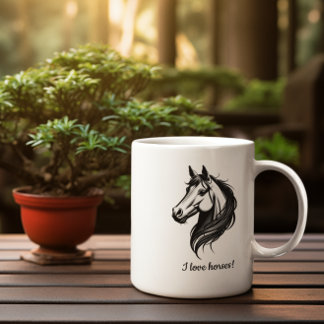 Cheval portrait flash style mug