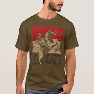 Cheval Rétro équitation Western Cowboy T-Shirt