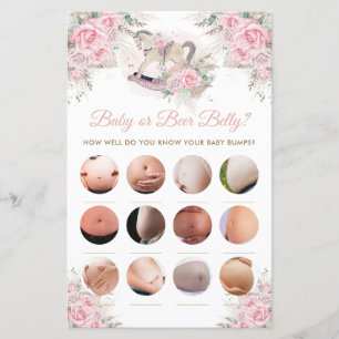 Cheval Rocher Pampas rose Bébé ou Bière Belly Jeu