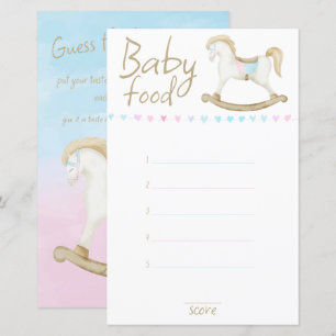 Cheval Rocking Blue Rose Baby Guess Food Game