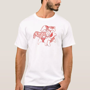 Cheval rouge et blanc T-shirt