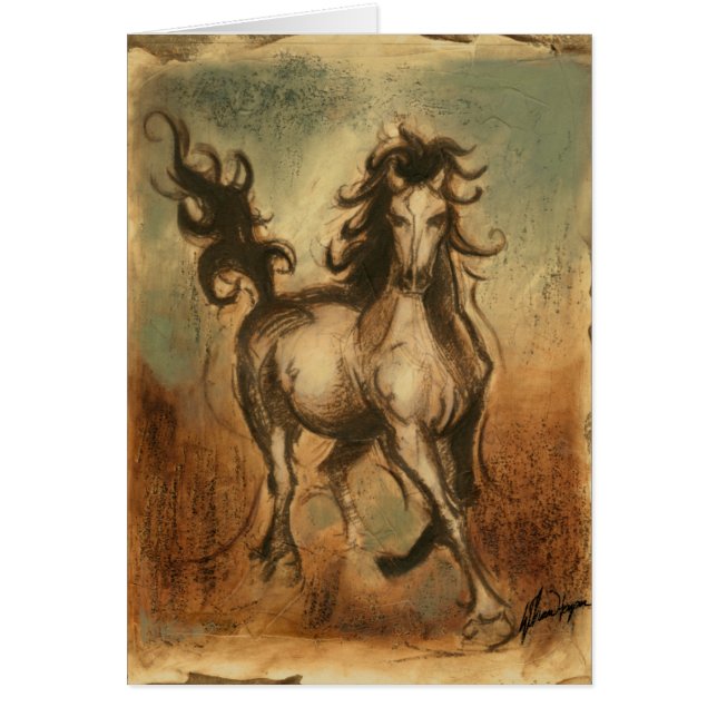 Cheval sauvage et couleurs chaudes (Devant)