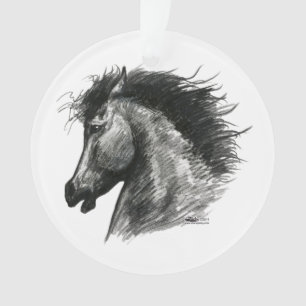 Cheval sauvage et enflammé