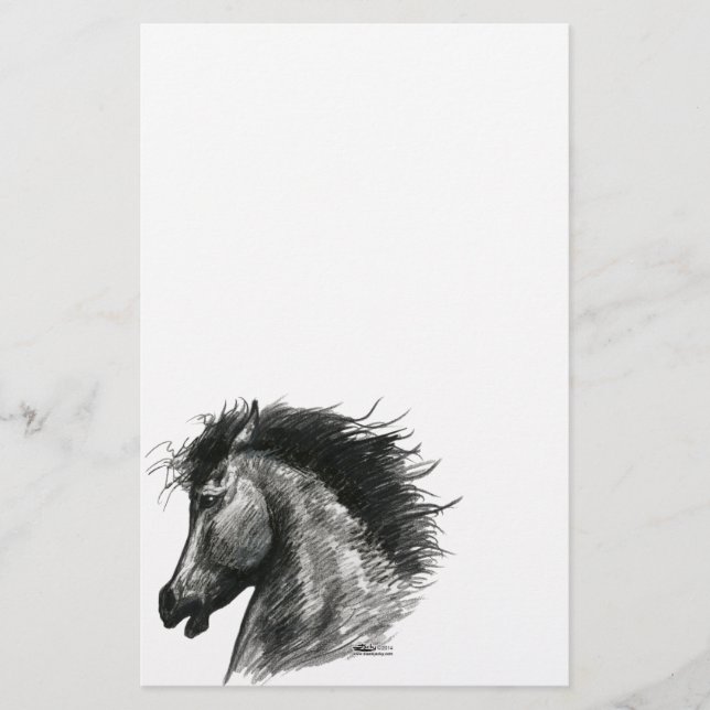 Cheval sauvage et enflammé (Devant)