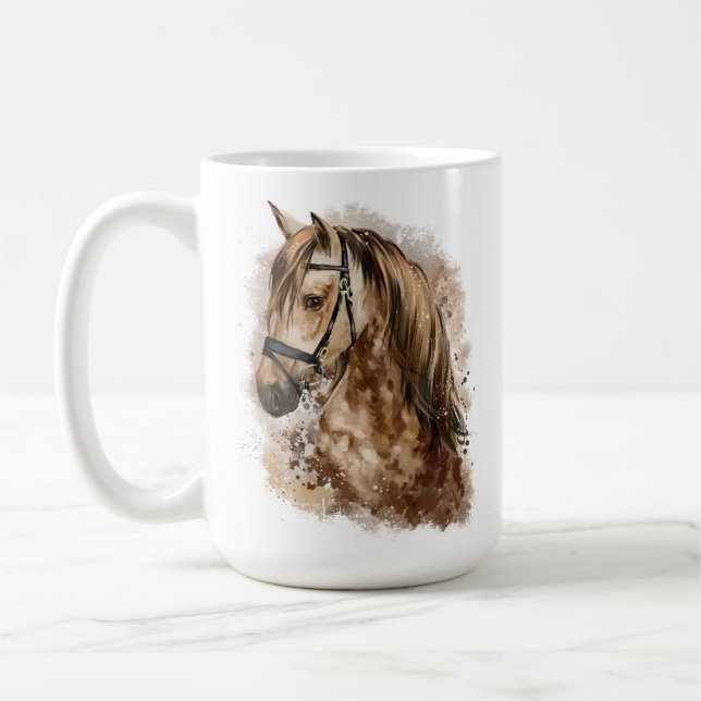 Cheval série 15 oz Mug classique (Gauche)