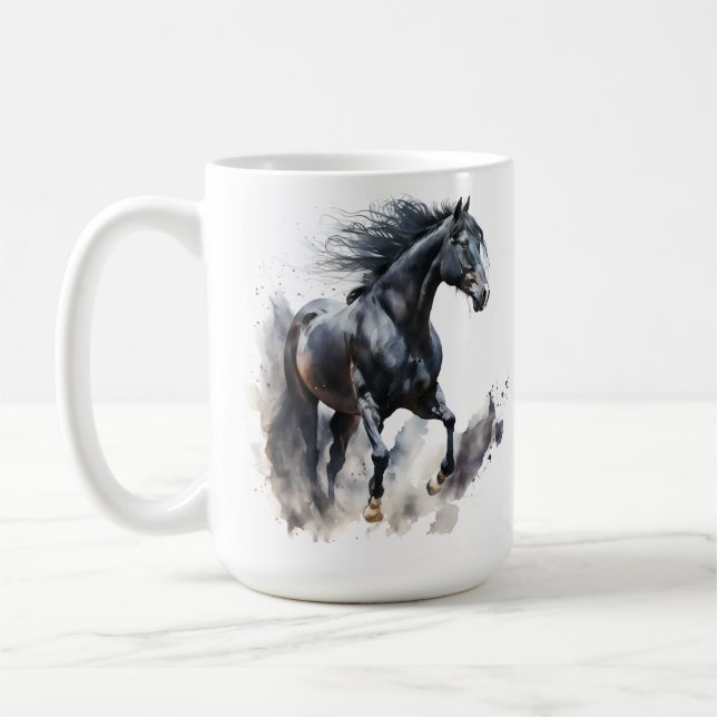 Cheval série 15 oz Mug classique (Gauche)