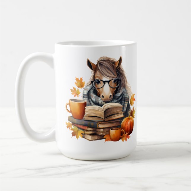 Cheval série automne 15 oz Mug classique (Gauche)