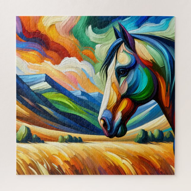 Cheval sur terrain 600 Piece Puzzle (Vertical)
