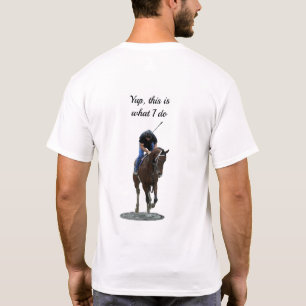 Cheval Thoroughbred Galloping Et Rider B T-Shirt