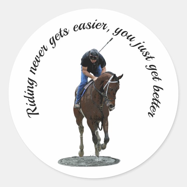 Cheval Thoroughbred Galloping Et Sticker Rider (Devant)