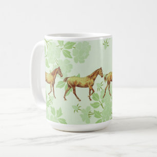 Cheval vintage à pied autour de la tasse de café