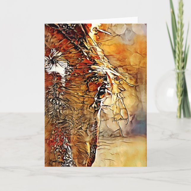 Cheval Visage Abstrait 1 carte Art (Devant)