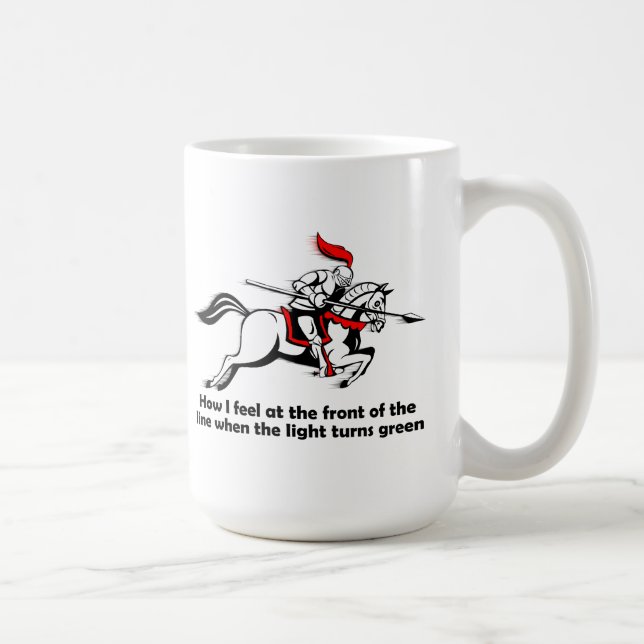 Chevalier à feu vert Mug drôle (Droite)