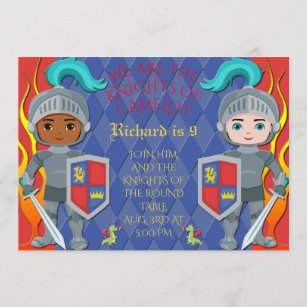 Anniversaire Chevalier Invitations Faire Part Cartes Zazzle