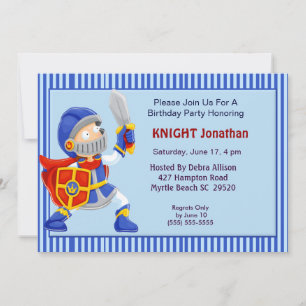 Chevalier En Armor Invitation Anniversaire