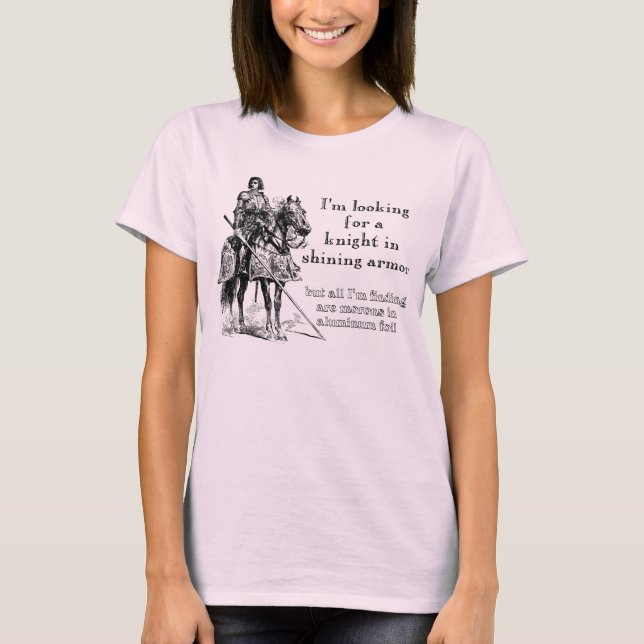 Chevalier en armure brillante T-shirt drôle (Devant)