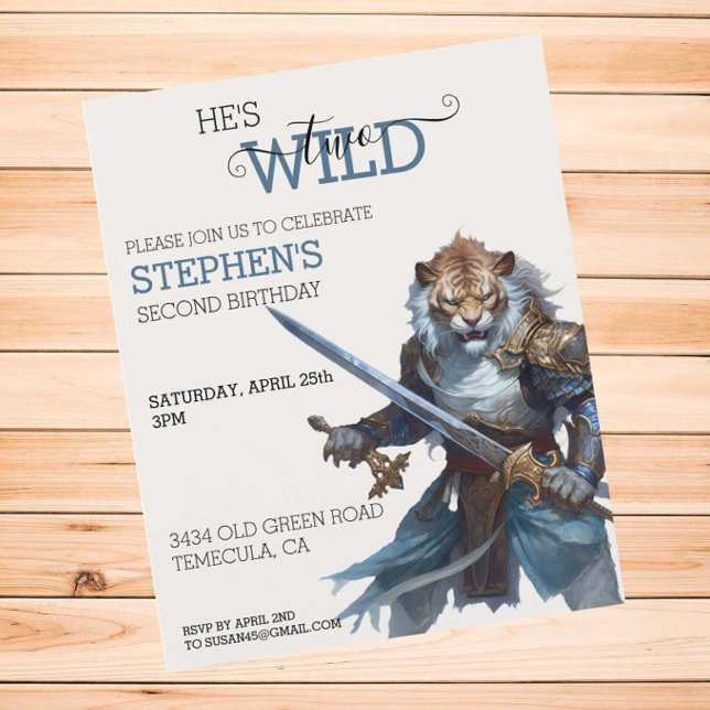 Chevalier guerrier de tigre Deux Wild Second (Créateur téléchargé)