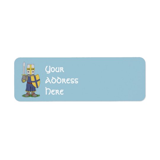 Chevalier médiéval mignon étiquettes d’adresse retour
