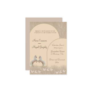 chevaliers boho élégant amour faire-part de mariag