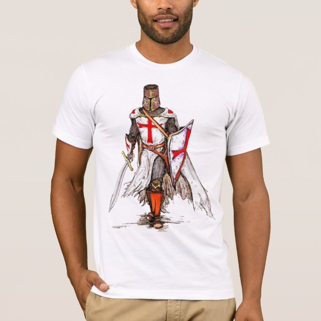 chevaliers de croisé de T-shirt médiéval de (Devant)
