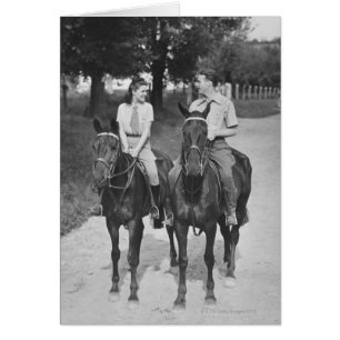 Chevaux à cheval en couple
