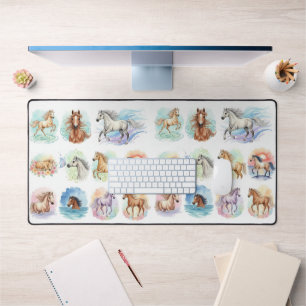 Chevaux aquarelle