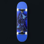 Chevaux Bleus Courant À Starry Night Skateboard<br><div class="desc">Neon Blue Horse Running At Moonlight Starry Night Magic Animal Dessin - Choisissez / Ajoutez Votre Texte / Couleur Unique - Faites Votre Cadeau Spécial - Redimensionnez et déplacez ou retirez et ajoutez des éléments / image avec outil de personnalisation ! - Dessin et design par MIGNED. Vous pouvez également...</div>