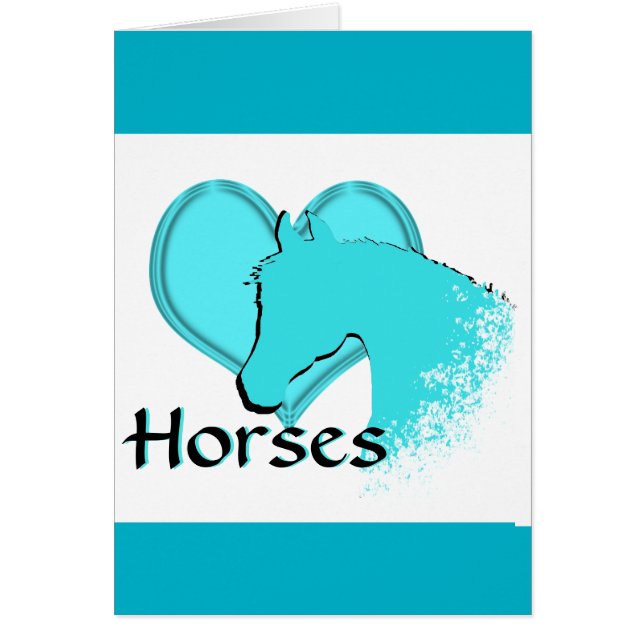 Chevaux cardiaques III (aqua) (Devant)
