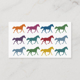 Chevaux colorés Cartes de visite