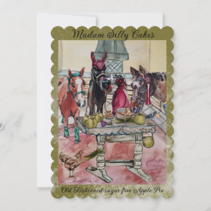 chevaux confectionner carte de vacances à tarte au