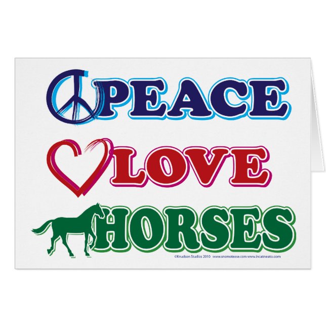 Chevaux d'amour pour la paix (Devant horizontal)