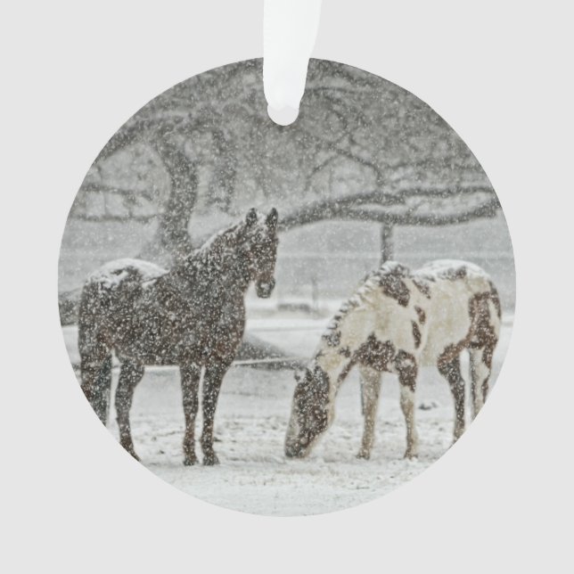 Chevaux dans la neige (devant)