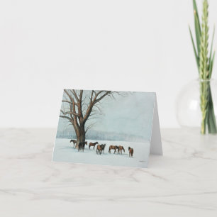 Chevaux dans le Carte pour notes de l'art de la ne