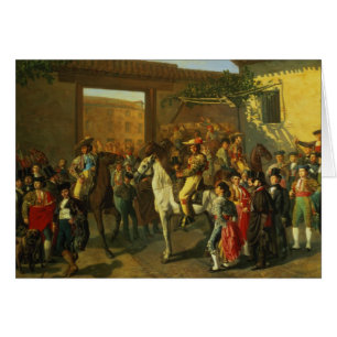 Chevaux dans une cour