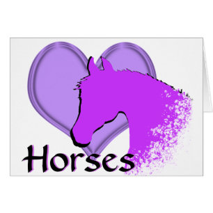 Chevaux de coeur III (violet)
