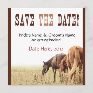 Chevaux de pâturage - Invitation de mariage
