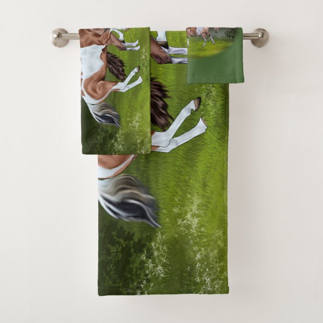 Chevaux de peinture Tobiano Paint Buckskin Imprime (En situation)