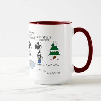 Chevaux drôles volant des tasses de bande dessinée