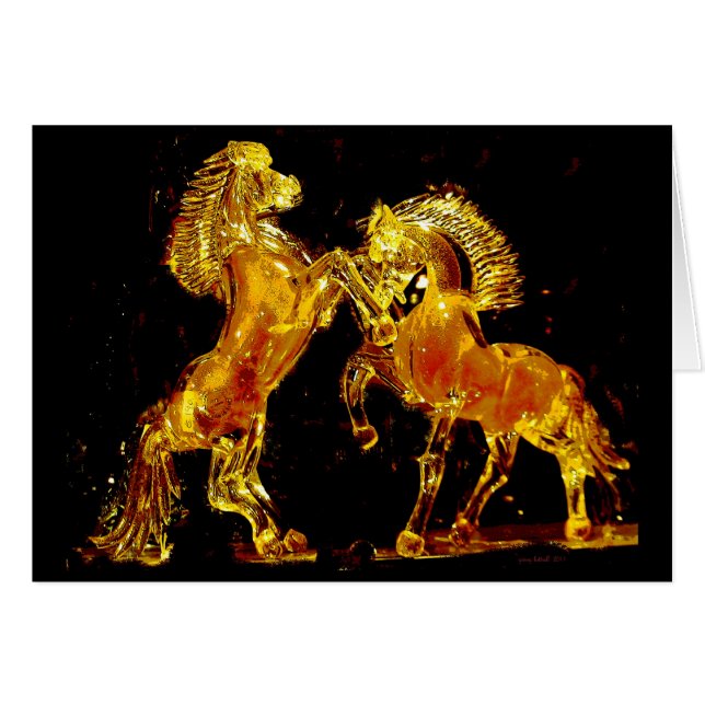Chevaux en verre de Venise Italie (Devant horizontal)