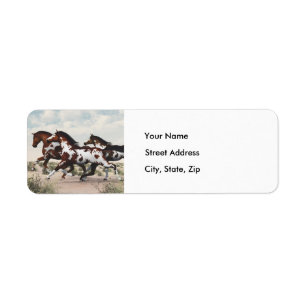 Chevaux galopants - étiquettes de adresse