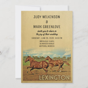 Chevaux Lexington Faire-part de mariage Kentucky