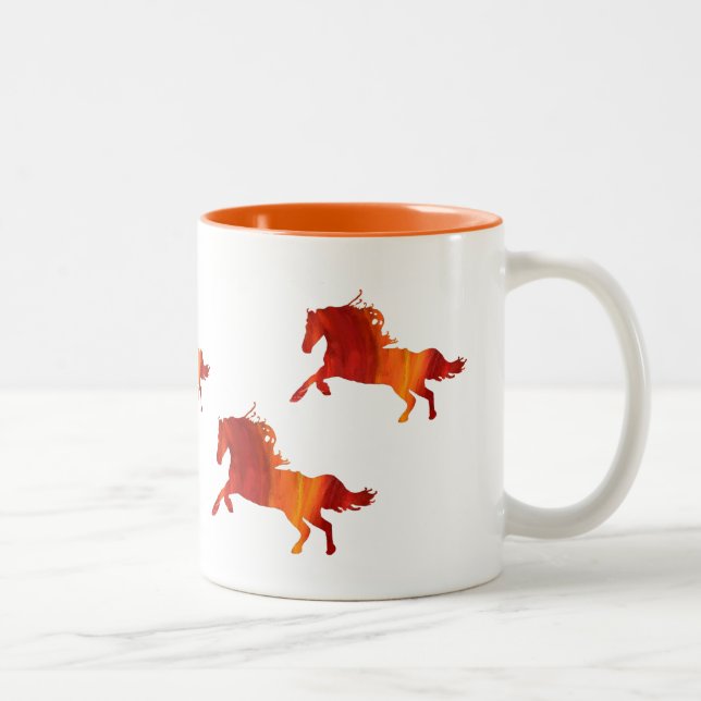 Chevaux Mug à deux tons (Droit)