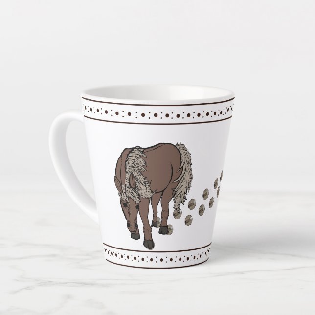 Chevaux par figdewdrop Petit Mug Latte (Angle gauche)