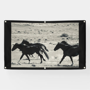CHEVAUX SAUVAGES de bannière de l'UTAH avec des