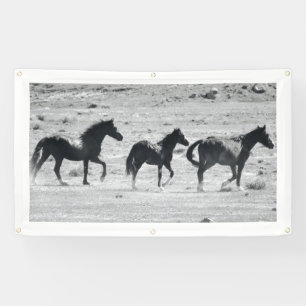 CHEVAUX SAUVAGES de bannière de l'UTAH AVEC des