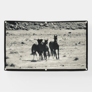 CHEVAUX SAUVAGES DE BANNIÈRE UTAH AVEC GROMMETS