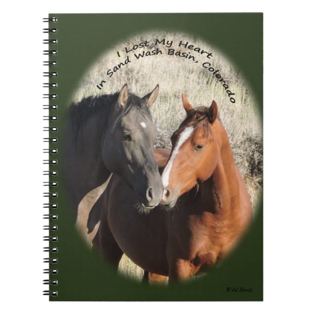 Chevaux sauvages de carnet de lavabo de sable (Devant)