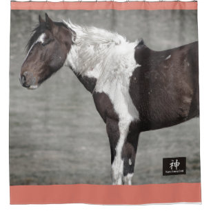 CHEVAUX SAUVAGES D'UTAH PINTO Douche Rideau