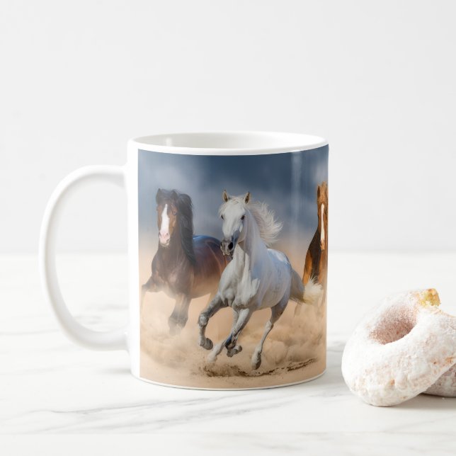 Chevaux sauvages Pays Vivre Mug (Avec donut)